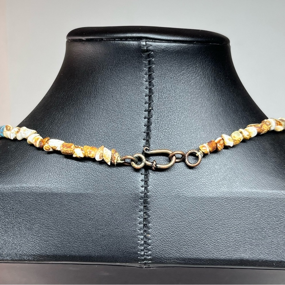 VTG Southwestern Stone Beaded Turquoise Necklace 24" - Picture 6 of 11